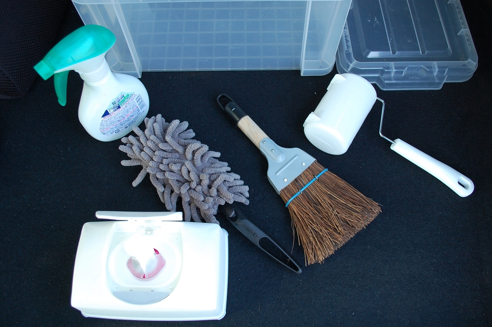 清掃アイテムはクルマを利用する前、気になる汚れがあったときにも活用できる